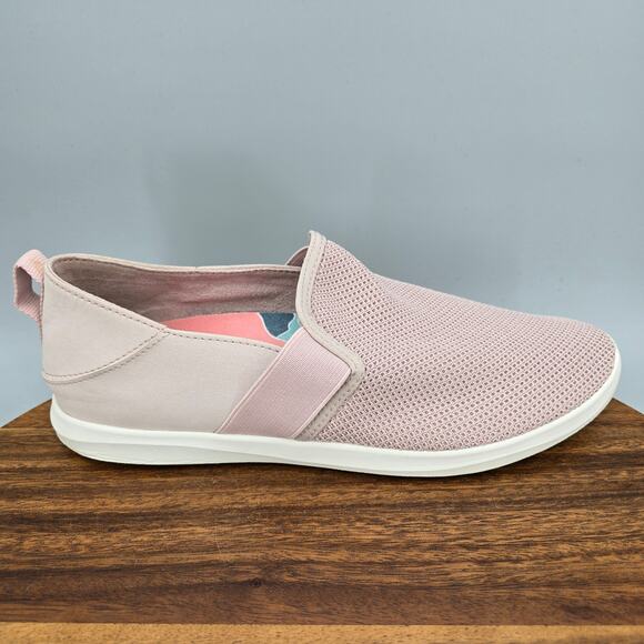 OluKai Shoes - OluKai Shoes Womens 9.5 Light Pink Mesh Hale'iwa Slip On Comfort Sneakers